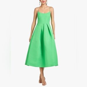 Sachin + Babi Green Fit-and-Flare Midi Dress